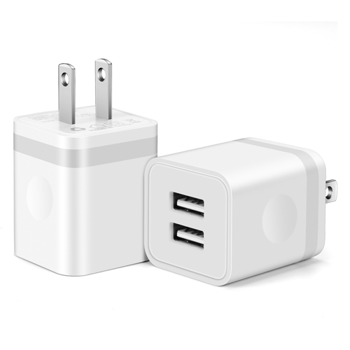 USB Wall Charger, ARCCRA 2-Pack 2.1A Dual Port USB Wall Plug Power Adapter Charger Block Charging Box Brick Cube for iPhone 13/12 Pro Max/11/XS/XR/X/8/7/6S Plus/SE, iPad, AirPods, Samsung, LG, Android