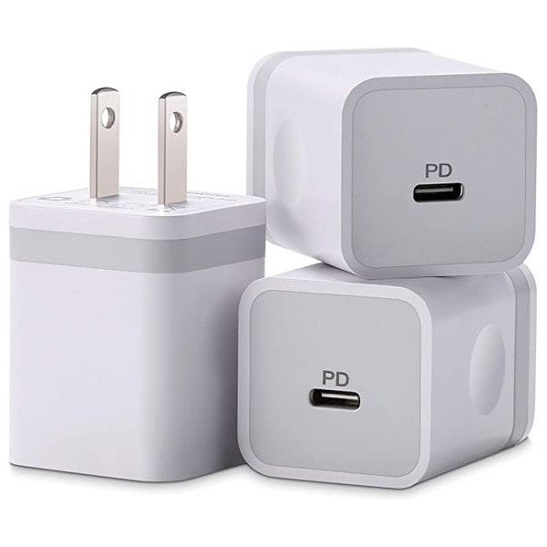 USB C Wall Charger, PD Charger Adapter, ARCCRA 3-Pack 20W USB C Fast Charger Block Plug Cube for iPhone 13 Pro Max/13 Pro/13 Mini/13/12/11/XR/XS/X, iPad Pro/Air/Mini, AirPods Max Pro, Pixel and More
