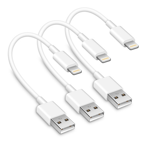 Short iPhone Charging Cable [MFi Certified], ARCCRA 3Pack 7inch 20CM Lightning Cable iPhone Charger Cord for iPhone 13/12 / 11 / Pro Max/XS/XR/X / 8/7 / 6S / Plus/SE / 5S, iPad, AirPods