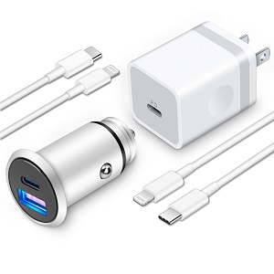 [Apple MFi Certified] iPhone 13 12 Fast Charger Kit, ARCCRA 38W PD Car Charger + 2 X 3FT USB-C to Lightning Cable + 20W USB C Wall Charger Fast Charging Block for iPhone 13/12 Pro Max/11/XS/XR/X, iPad