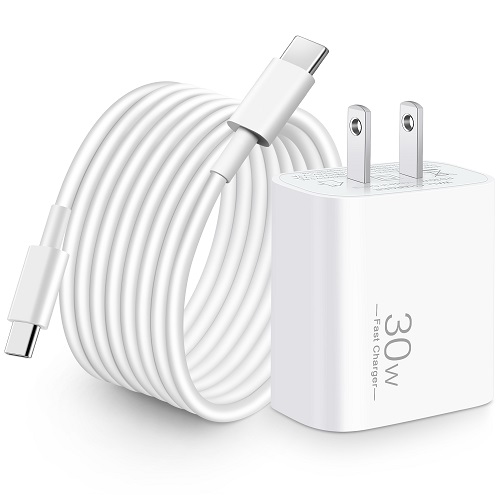 30W Apple USB C Fast Charger for 2022/2021/2020/2018 iPad Pro 12.9/11 inch, iPad Air 5th/4th, iPad 10th Generation, iPad Mini 6, Type C Wall Plug Fast Charger Block with 10FT Long USB C to C Cable