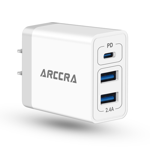 [3 Port] USB C Wall Charger, 32W Fast Charger Block, USB-C PD Power Adapter Fast Charging Block Plug for iPhone 14/14 Pro/14 Pro Max/14 Plus/13/13 Mini/13 Pro Max/12/12 Pro Max/11/SE/X/XR/XS Cube